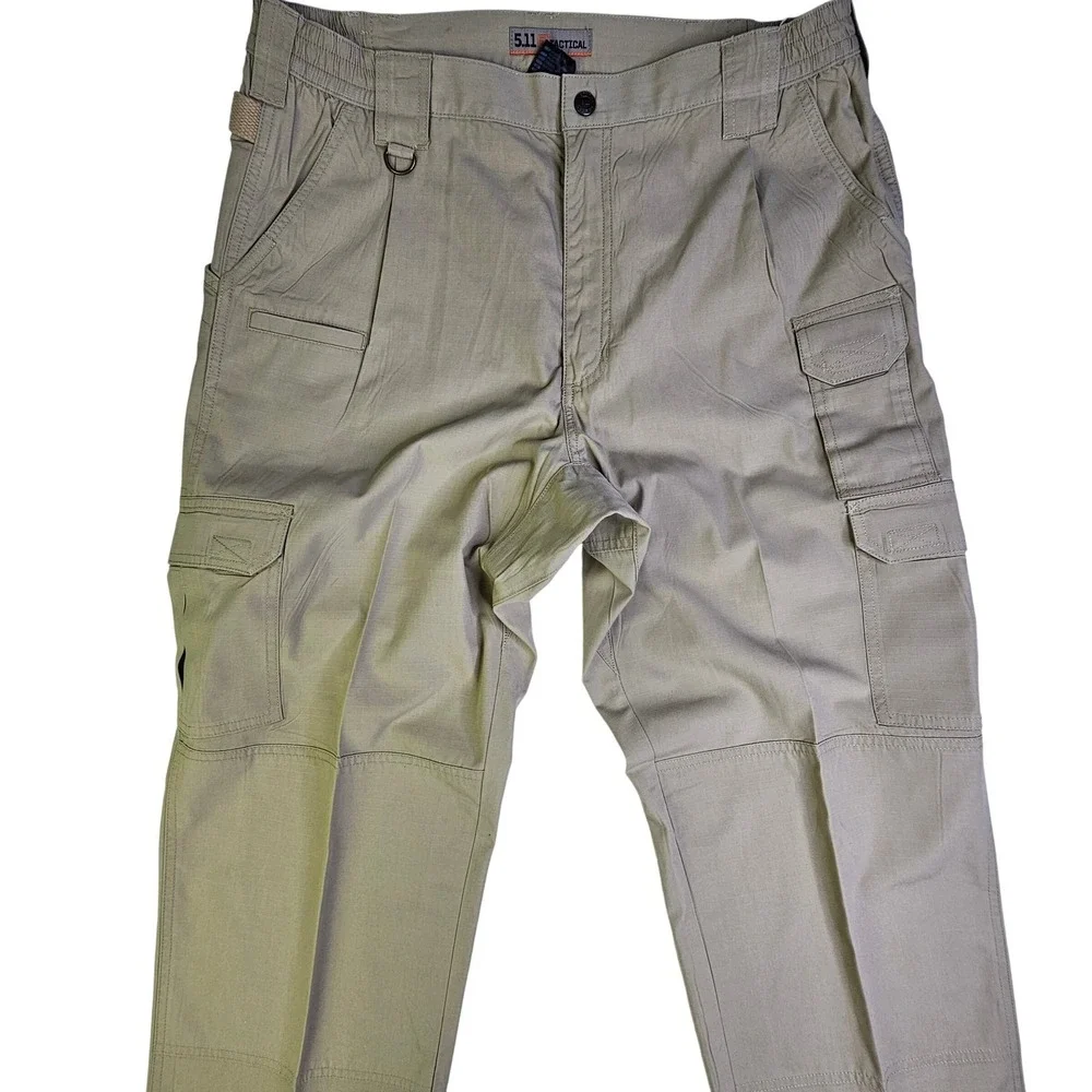 5.11 Tactical Pro Pants Mens 38x34 Khaki Ripstop Cargo Work Trousers 74273-162